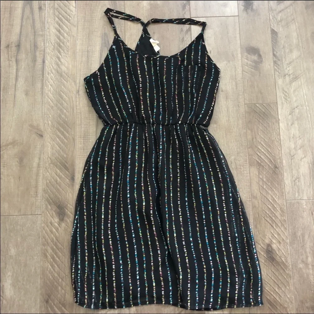 EUC Roxy Black Multicolor Stripe Racerback XS - Picture 1 of 8